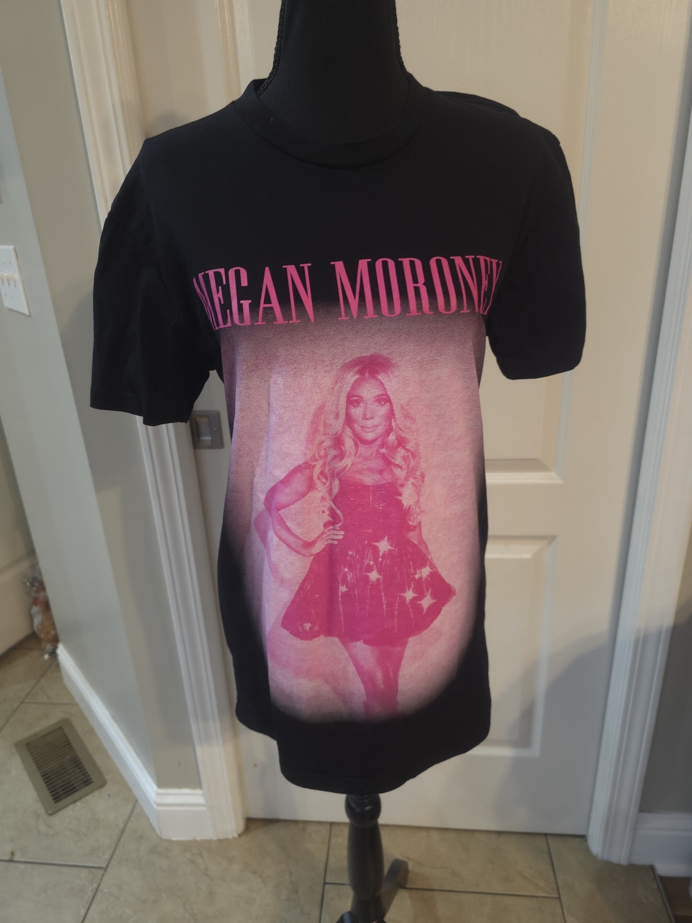 Megan Moroney Black Tee with Pink Photo Graphic